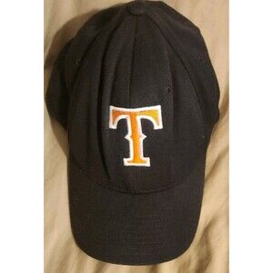 Texas Rangers Flexfit Mens  Black  Yellow Logo Fitted Cap Size Large